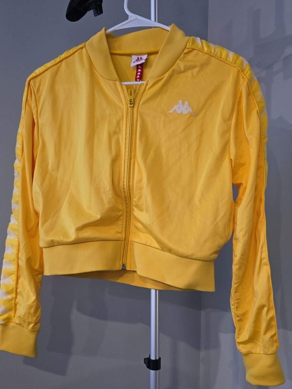 Kappa Banda Asber Yellow Yolk Cropped Track Jacket Women's Small